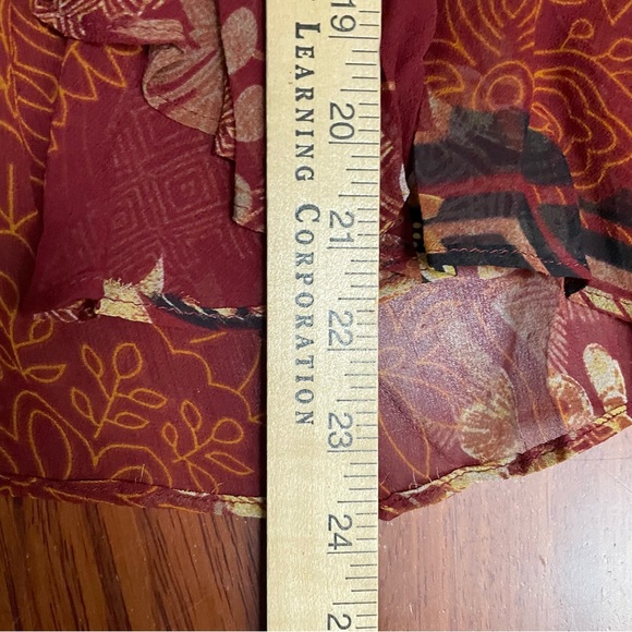 Citron Santa Monica Silk Cardigan Asian Open Front Floral Sheer Sz PS B33 - Picture 10 of 10